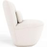 Fauteuil design En Bouclette Fausse Fourrure Tapissée - Boucles Blanches - Carla image 7