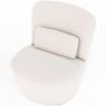 Fauteuil design En Bouclette Fausse Fourrure Tapissée - Boucles Blanches - Carla image 7