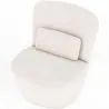 Fauteuil design En Bouclette Fausse Fourrure Tapissée - Boucles Blanches - Carla image 7