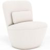 Fauteuil design En Bouclette Fausse Fourrure Tapissée - Boucles Blanches - Carla image 7