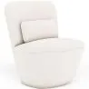Fauteuil design En Bouclette Fausse Fourrure Tapissée - Boucles Blanches - Carla image 7