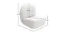 Fauteuil design En Bouclette Fausse Fourrure Tapissée - Boucles Blanches - Loraine image 7