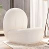 Fauteuil design En Bouclette Fausse Fourrure Tapissée - Boucles Blanches - Loraine image 7