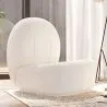 Fauteuil design En Bouclette Fausse Fourrure Tapissée - Boucles Blanches - Loraine image 7