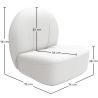 Fauteuil design En Bouclette Fausse Fourrure Tapissée - Boucles Blanches - Loraine image 7