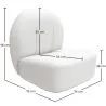 Fauteuil design En Bouclette Fausse Fourrure Tapissée - Boucles Blanches - Loraine image 7