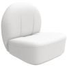 Fauteuil design En Bouclette Fausse Fourrure Tapissée - Boucles Blanches - Loraine image 7