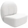Fauteuil design En Bouclette Fausse Fourrure Tapissée - Boucles Blanches - Loraine image 7