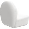 Fauteuil design En Bouclette Fausse Fourrure Tapissée - Boucles Blanches - Loraine image 7