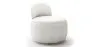 Fauteuil Design En Bouclette Fausse Fourrure Tapissée - Boucles Blanches - Melanie image 7
