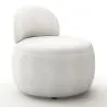 Fauteuil Design En Bouclette Fausse Fourrure Tapissée - Boucles Blanches - Melanie image 7