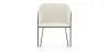 Fauteuil avec accoudoirs En Bouclette Fausse Fourrure Tapissée - Boucles Blanches - Miusen image 7
