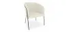 Fauteuil avec accoudoirs En Bouclette Fausse Fourrure Tapissée - Boucles Blanches - Miusen image 7