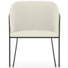 Fauteuil avec accoudoirs En Bouclette Fausse Fourrure Tapissée - Boucles Blanches - Miusen image 7