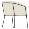 Fauteuil avec accoudoirs En Bouclette Fausse Fourrure Tapissée - Boucles Blanches - Miusen image 7