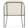 Fauteuil avec accoudoirs En Bouclette Fausse Fourrure Tapissée - Boucles Blanches - Miusen image 7