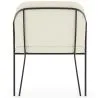 Fauteuil avec accoudoirs En Bouclette Fausse Fourrure Tapissée - Boucles Blanches - Miusen image 7