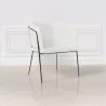 Fauteuil avec accoudoirs En Bouclette Fausse Fourrure Tapissée - Boucles Blanches - Miusen image 7
