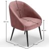 Fauteuil design - Revêtu de velours - Wasda image 7