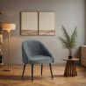 Fauteuil design - Revêtu de velours - Wasda image 7