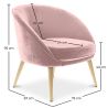 Fauteuil design - Revêtu de velours - Pimba image 7