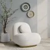 Fauteuil tapissé en tissu bouclé - Larry image 7
