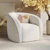 Fauteuil avec accoudoirs - Tapissé en tissu bouclé - Seral image 7