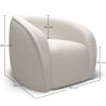 Fauteuil avec accoudoirs - Tapissé en tissu bouclé - Seral image 7
