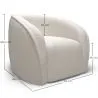 Fauteuil avec accoudoirs - Tapissé en tissu bouclé - Seral image 7