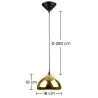Lampe de plafond design - Lampe suspendue en métal chromé - 18 cm - Nullify image 7
