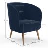 Fauteuil design - Revêtu de velours - Krenda image 7