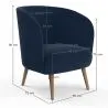 Fauteuil design - Revêtu de velours - Krenda image 7