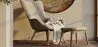 Fauteuil avec Repose-Pieds - Revêtement en Lin - Huda image 7