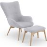 Fauteuil avec Repose-Pieds - Revêtement en Lin - Huda image 7