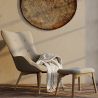 Fauteuil avec Repose-Pieds - Revêtement en Lin - Huda image 7