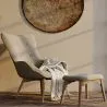 Fauteuil avec Repose-Pieds - Revêtement en Lin - Huda image 7
