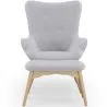 Fauteuil avec Repose-Pieds - Revêtement en Lin - Huda image 7
