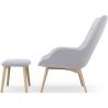 Fauteuil avec Repose-Pieds - Revêtement en Lin - Huda image 7