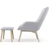 Fauteuil avec Repose-Pieds - Revêtement en Lin - Huda image 7