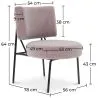 Fauteuil tapissé en velours - Jerna image 7