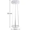 Lampadaire - Grande Lampe de Salon avec Boutons en Cristal - Savoni image 7