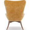 Fauteuil avec repose-pieds - Revêtu de velours - Style scandinave - Huda image 7