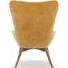 Fauteuil avec repose-pieds - Revêtu de velours - Style scandinave - Huda image 7