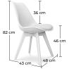 Bureau en bois Design style scandinave Beckett + Premium Chaise Denisse avec coussin de style scandinave  image 7