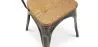 Chaise de salle à manger - Design industriel - Acier et bois - Nouvelle édition - Stylix image 7