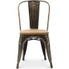 Chaise de salle à manger - Design industriel - Acier et bois - Nouvelle édition - Stylix image 7