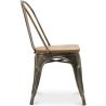 Chaise de salle à manger - Design industriel - Acier et bois - Nouvelle édition - Stylix image 7
