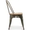 Chaise de salle à manger - Design industriel - Acier et bois - Nouvelle édition - Stylix image 7