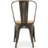 Chaise de salle à manger - Design industriel - Acier et bois - Nouvelle édition - Stylix image 7