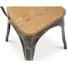 Chaise de salle à manger - Design industriel - Acier et bois - Nouvelle édition - Stylix image 7
